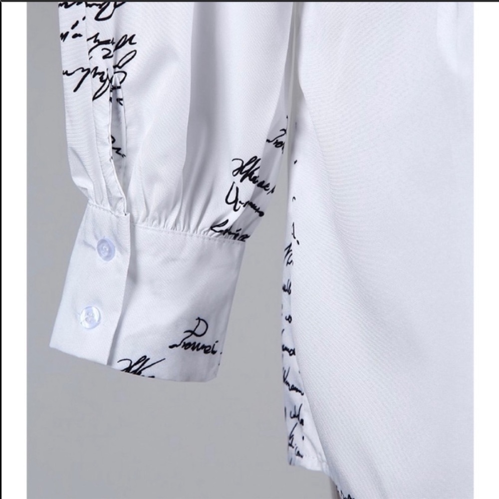 HP 🌟 RESTOCKED ~ Sexy White Letter Print Dress - Picture 8 of 11